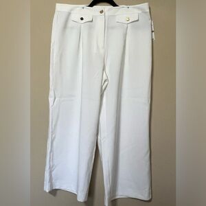Michael Kors White Wide Leg Pants
